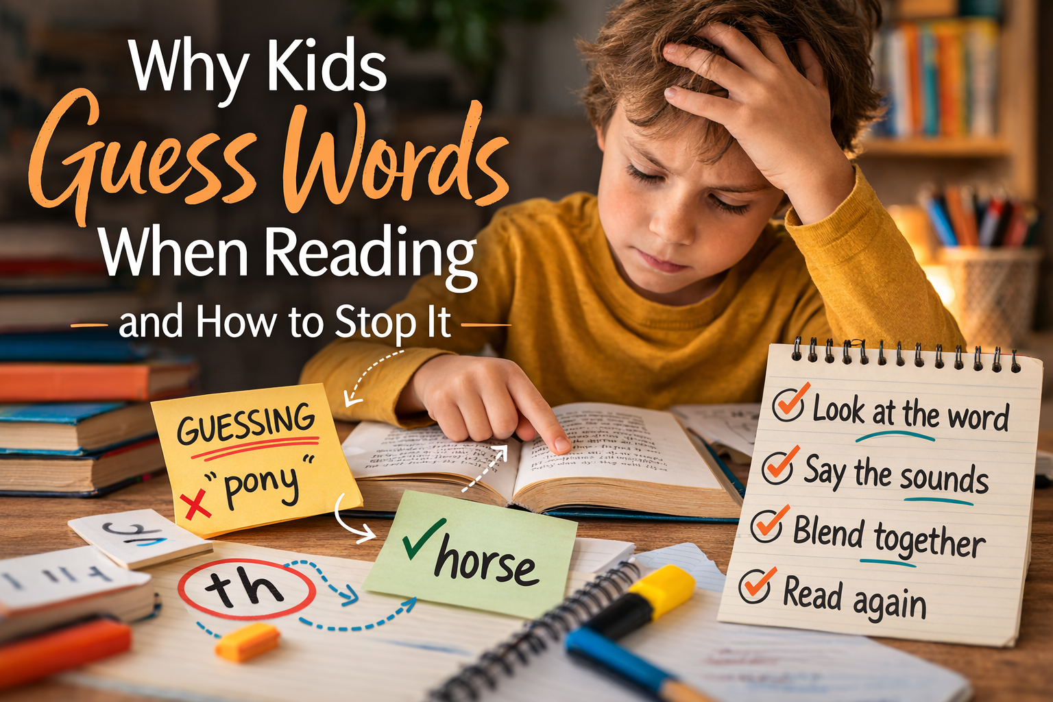 Why Kids Guess Words When Reading (And How to Stop It)
